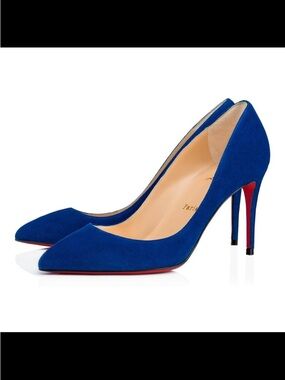 Christian Louboutin Pigalle Follies 85 Suede Cyclades Blue EU 39.5 NIB